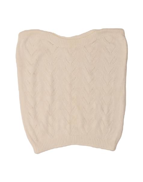 Vintage Oversized Boat Neck Jumper Sweater UK 10 Small In White - view 1