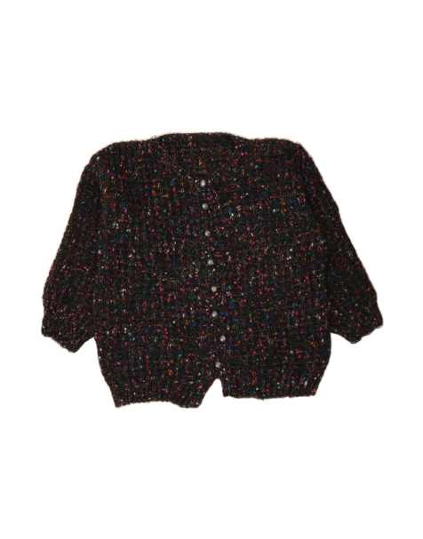 Vintage Oversized Cardigan Sweater UK 20 2XL In Black Flecked - view 1