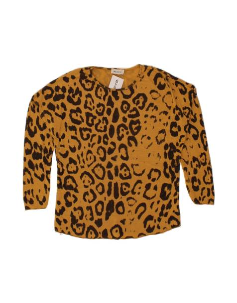 Vintage Oversized Crew Neck Jumper Sweater UK 18 XL In Brown - view 1