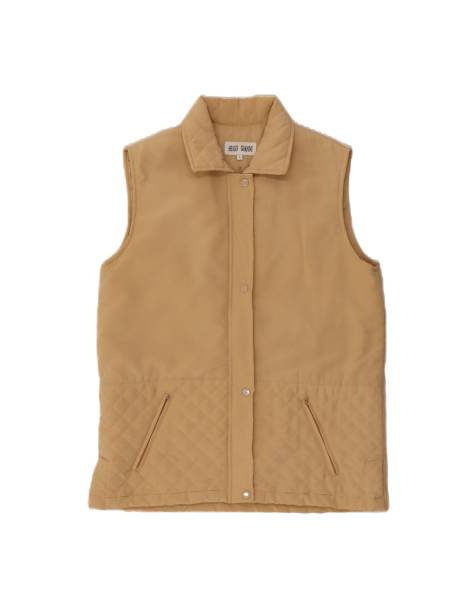 Vintage Oversized Gilet UK 10 Small In Beige - view 1