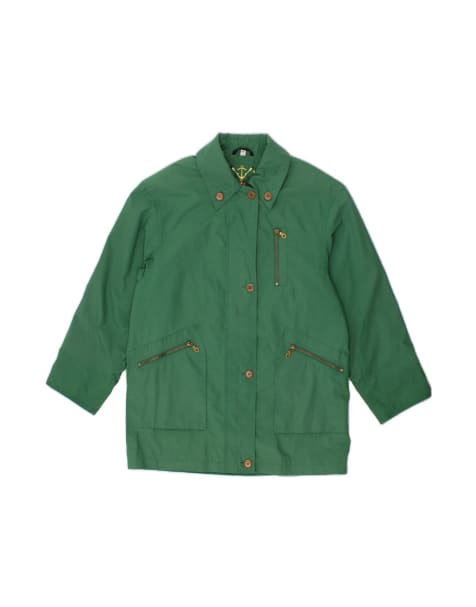 Vintage Oversized Overcoat EU 40 Medium In Green - view 1