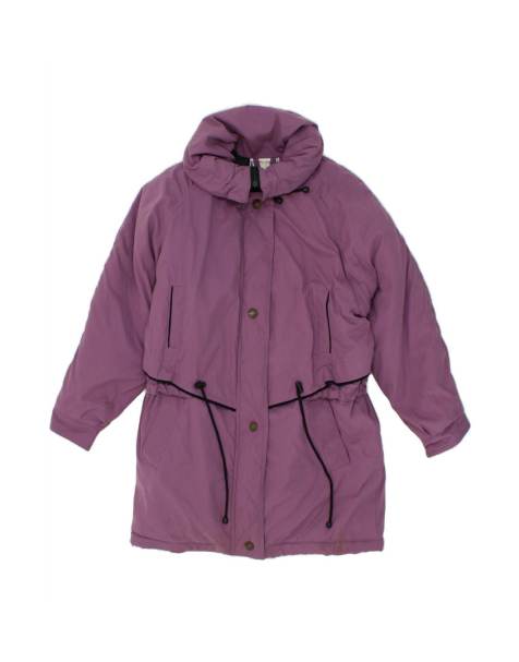 Vintage Oversized Padded Coat UK 14 Medium In Purple - view 1
