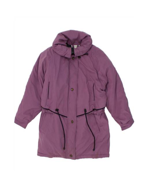 Vintage Oversized Padded Coat UK 14 Medium In Purple
