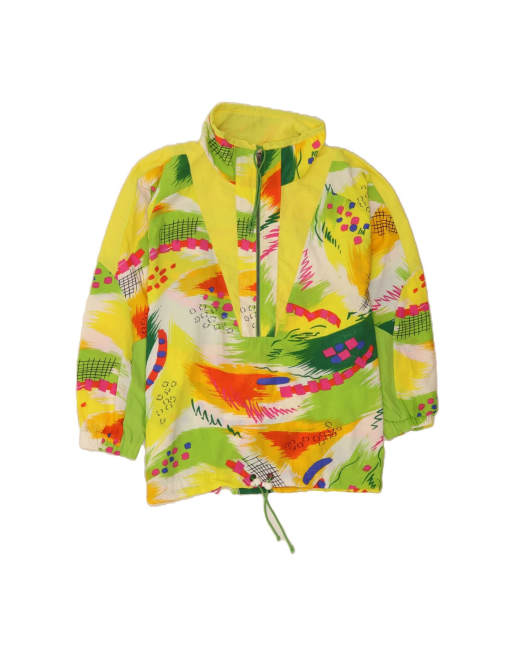 Vintage Oversized Pullover Tracksuit Top It 42 Medium In Yellow