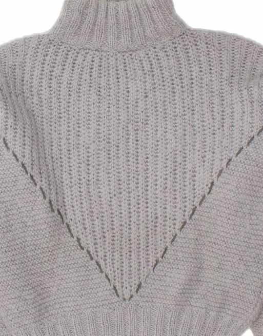 Vintage Oversized Turtle Neck Jumper Sweater UK 18 XL In Grey, 4 of 4