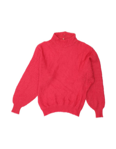 Vintage Oversized Turtle Neck Jumper Sweater UK 20 2XL In Pink - view 1