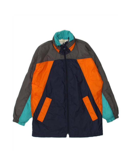 Vintage Oversized Windbreaker Jacket UK 36 Small In Multicoloured