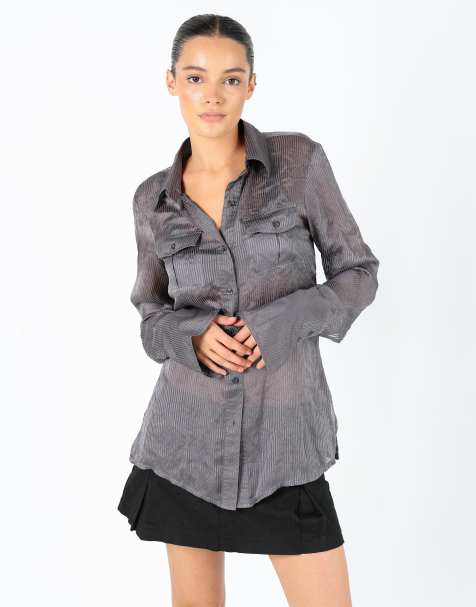 Vintage Oviesse M Shirt Charcoal Grey - view 1