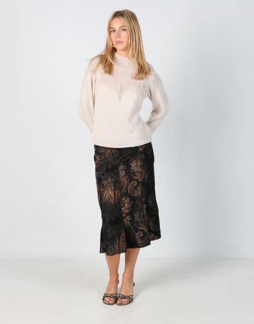 Vintage Oviesse S cord skirt in brown