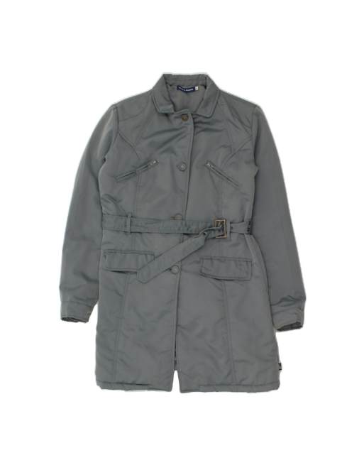 Vintage Padded Coat UK 14 Large In Grey