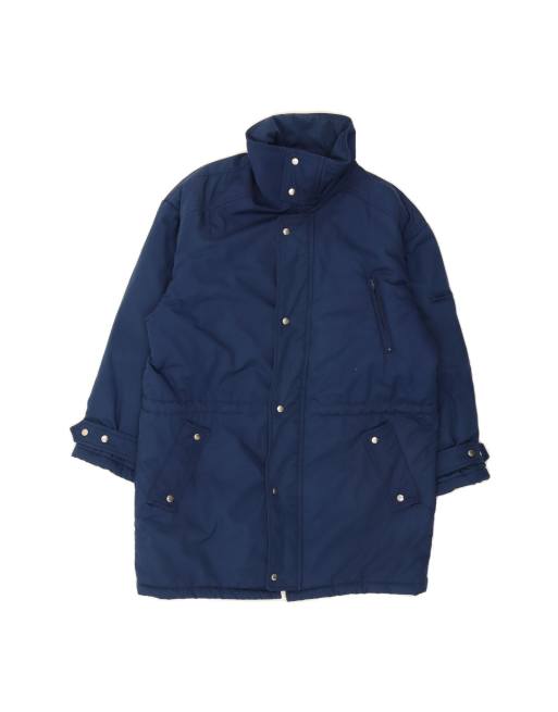 Vintage Padded Coat UK 38 Medium In Blue
