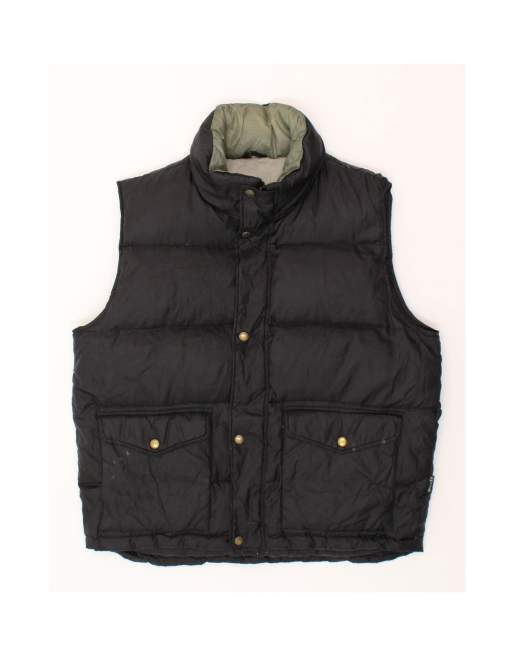Vintage Padded Gilet It 52 XL In Black