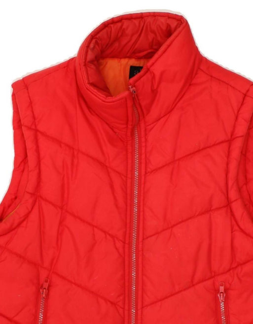 Vintage Padded Gilet UK 12 Medium In Red, 3 of 4