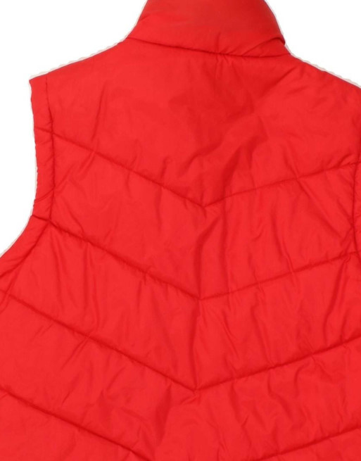 Vintage Padded Gilet UK 12 Medium In Red, 4 of 4