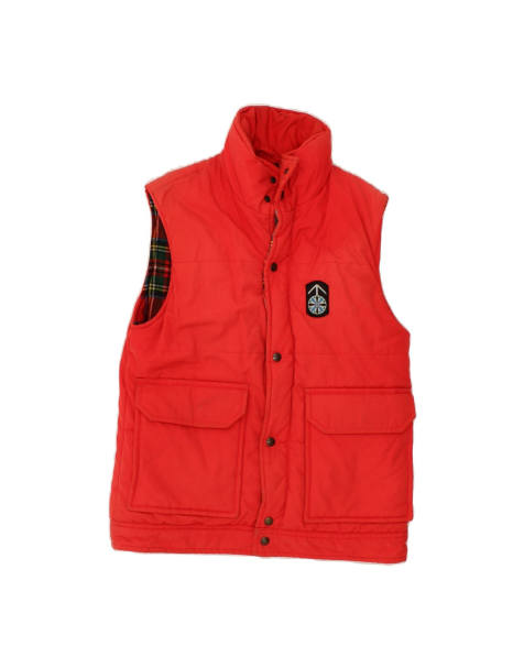 Vintage Padded Gilet UK 36 Small In Red - view 1