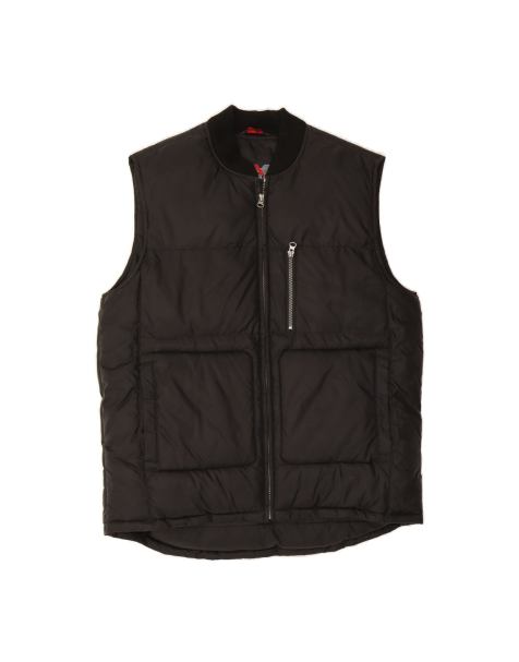 Vintage Padded Gilet UK 38 Medium In Black - view 1