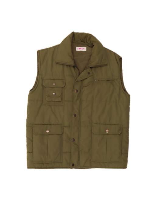 Vintage Padded Gilet UK 38 Medium In Green