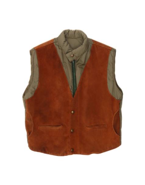 Vintage Padded Gilet UK 40 Large In Green Colourblock - view 1