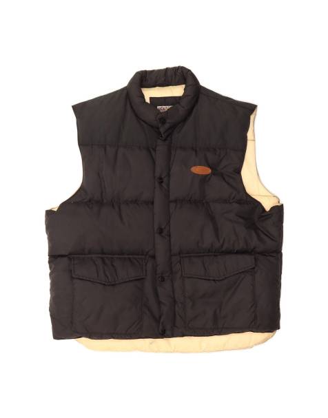 Vintage Padded Gilet UK 42 XL In Black - view 1