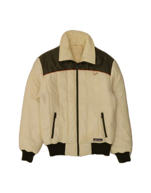 Vintage Padded Jacket It 50 Large In Beige Colourblock