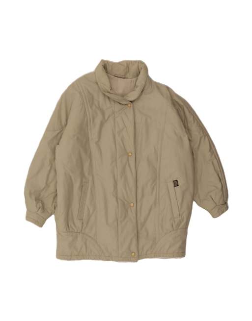 Vintage Padded Jacket UK 20 2XL In Beige