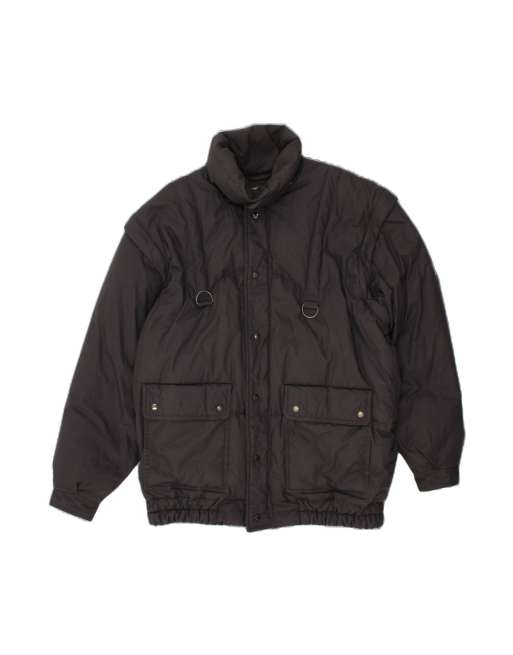 Vintage Padded Jacket UK 38 Medium In Grey