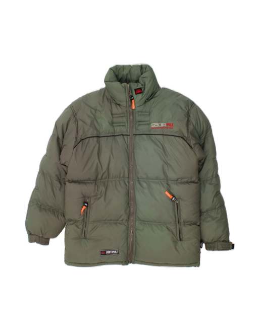 Vintage Padded Jacket UK 40 Large In Green