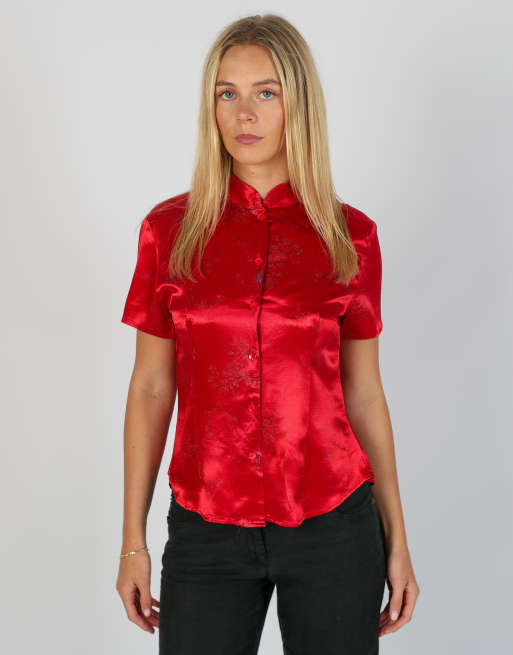 Vintage Pandora S blouse in red, 3 of 4