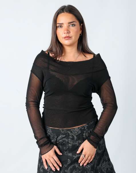 Vintage Paola M 8 long sleeve top in black - view 1