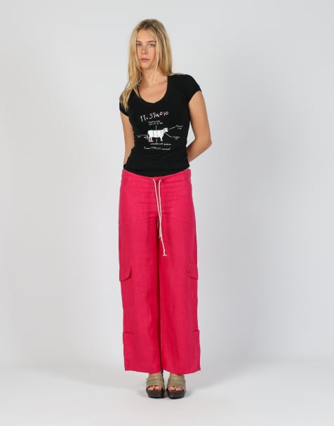 Vintage Paolo Sperti S casual trousers in pink - view 1