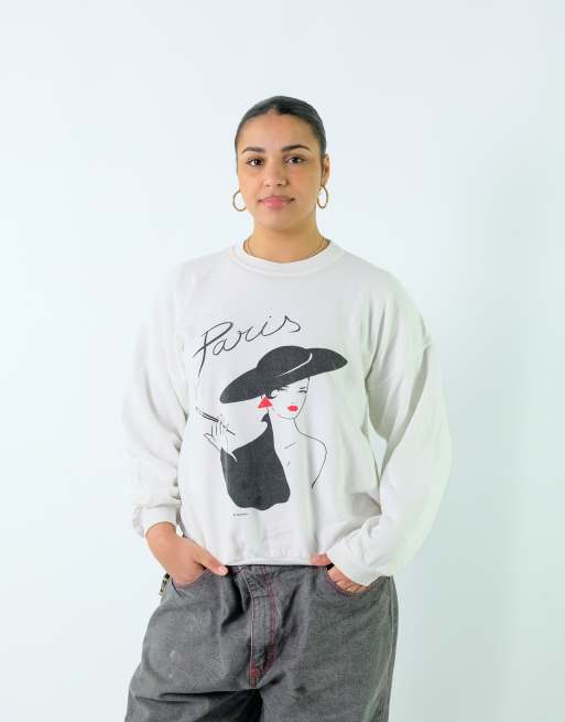 Vintage Paris M Sweatshirt Cream