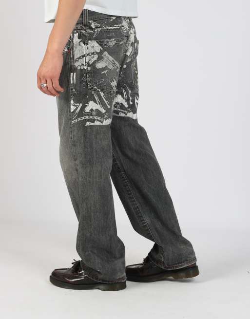 Vintage Parish Jeans 36x31 denim hip hop jeans in grey