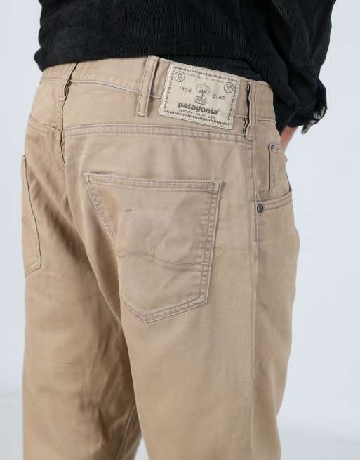 Vintage Patagonia 35x32 woven straight pants in tan, 4 of 4