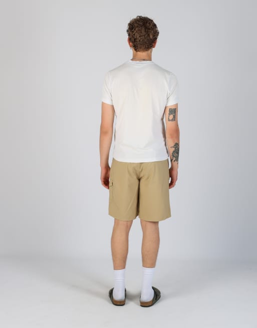 Vintage Patagonia 36x32 nylon sports shorts in tan, 3 of 4