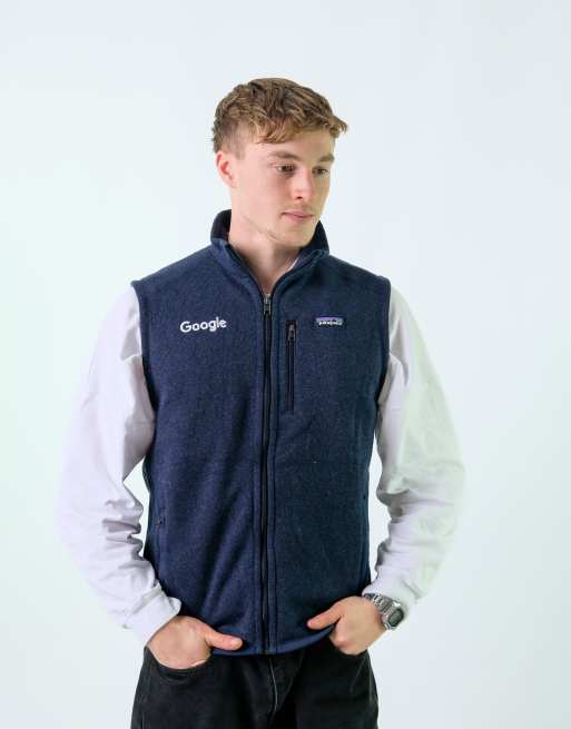 Vintage Patagonia L Fleece Navy Blue Gilet