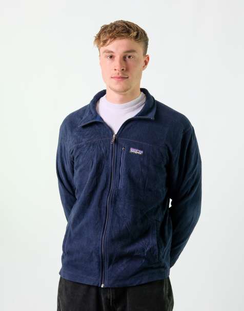 Vintage Patagonia L Fleece Navy Blue Zip Up - view 1