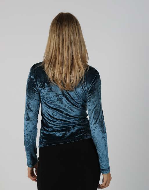 Vintage Patrizia Pepe S long sleeve top in blue, 2 of 4