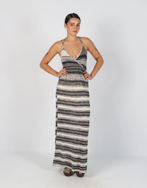 Vintage Patrizia Pepe S woven maxi dress in ivory, 1 of 4