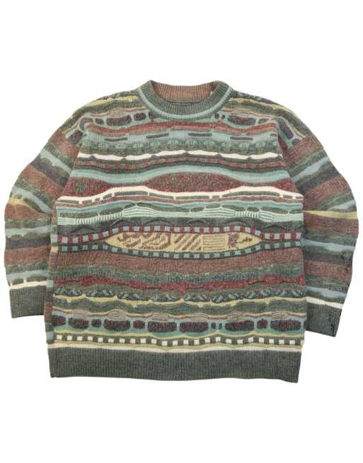 Vintage Pattern Knit Wool Jumper Size XS, 1 of 4