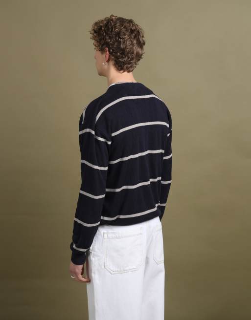 Vintage Paul & Shark Crew Neck Jumper size L in Navy Blue, 4 of 4
