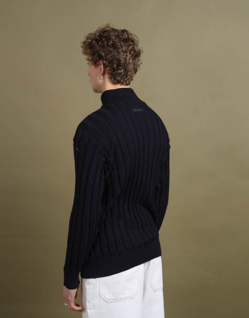 Vintage Paul & Shark Full Zip Jumper size L in Navy Blue, 4 of 4