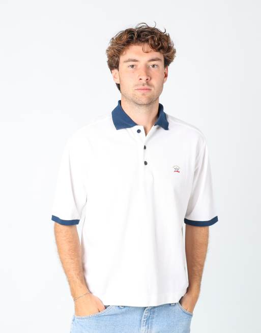 Vintage Paul & Shark l t-shirt in white Polo