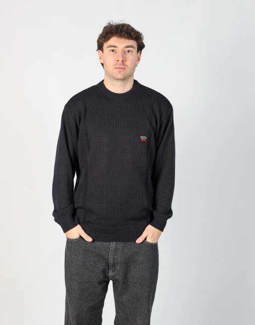 Vintage Paul & Shark m knit sweatshirt in navy blue