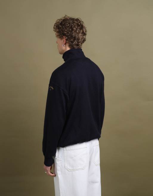 Vintage Paul & Shark Quarter Zip Jumper size L in Navy Blue, 5 of 5