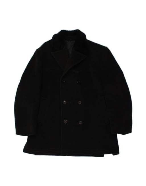 Vintage Pea Coat UK 42 XL In Black