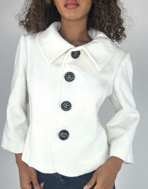 Vintage peacoat in white, 3 of 4