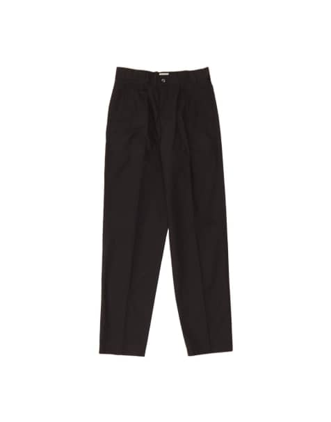 Vintage Pegged Casual Trousers It 46 Large W32 L31 In Black - view 1