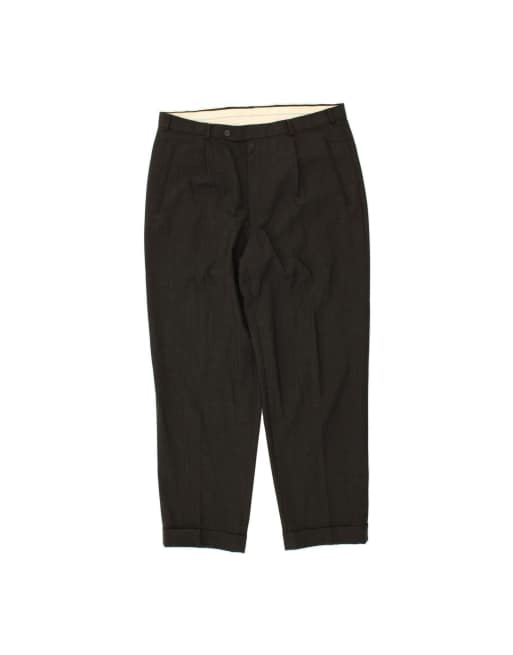 Vintage Pegged Suit Trousers It 52 XL W36 L30 In Grey
