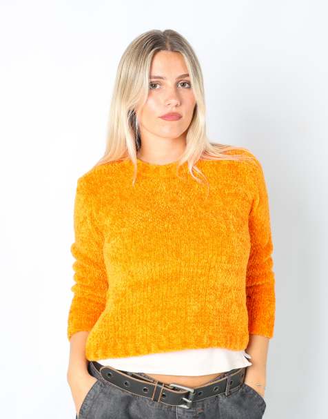 Vintage Pelican M knitted top in orange - view 1