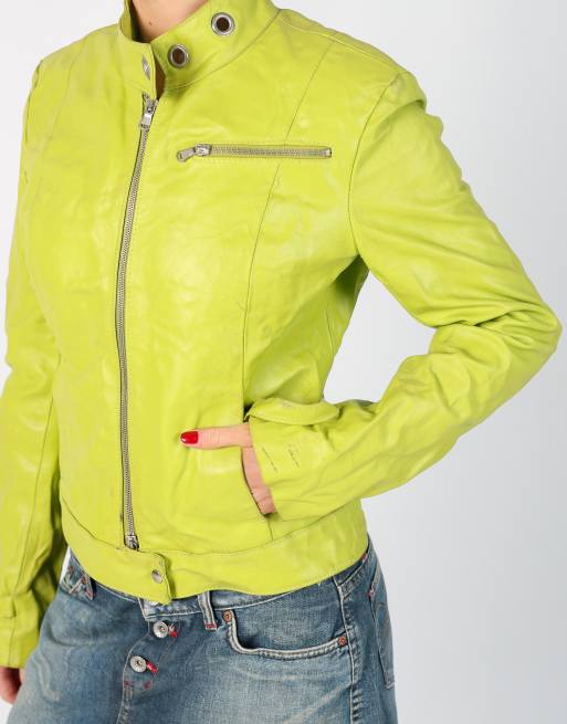 Vintage Pelle su Pelle S leather jacket in light green, 4 of 4